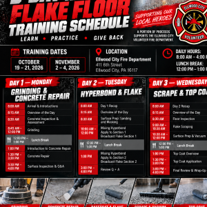 Hands-On Flake Flooring Installation Training